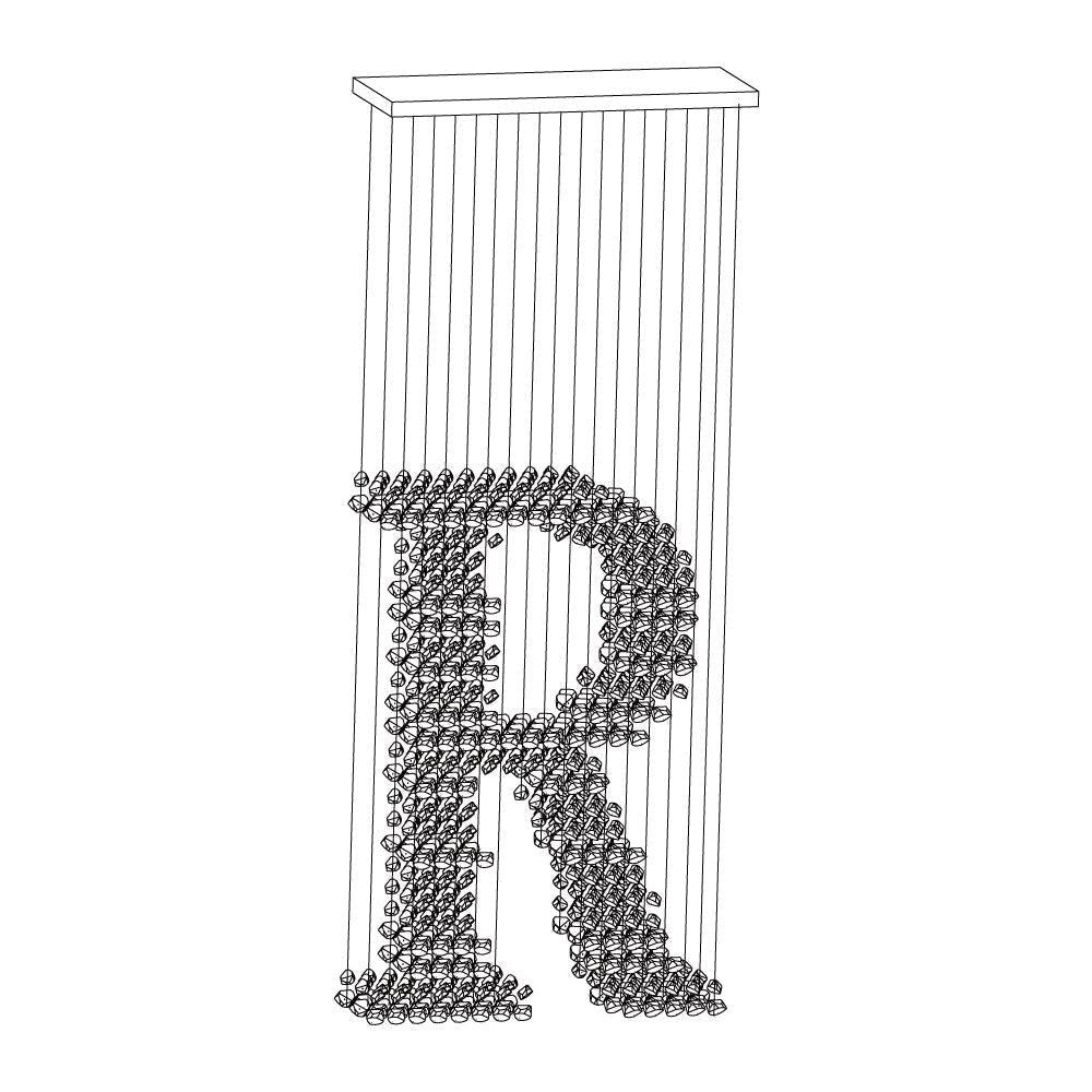 Charcoal-Inspired Linear LED Chandelier