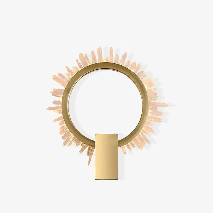 Clear Crystal LED Wall Sconce in Gold Finish