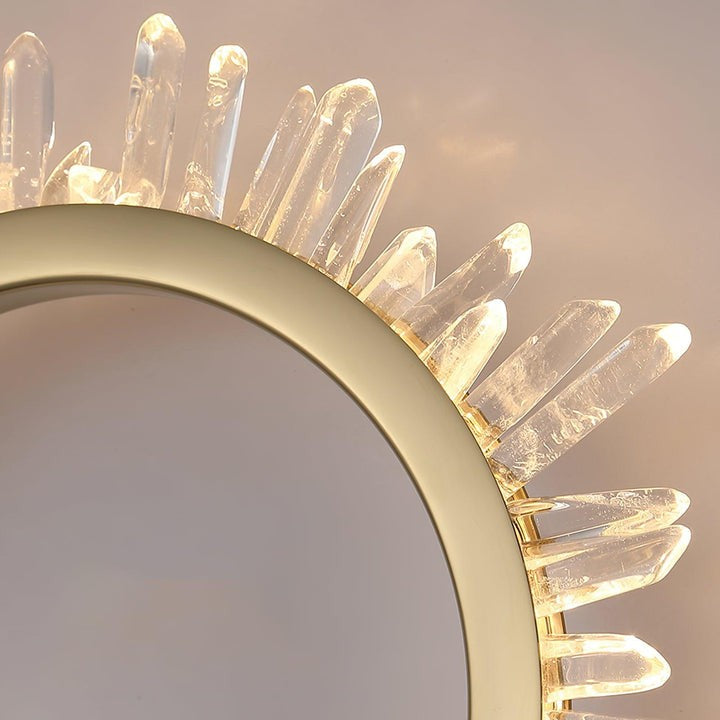 Clear Crystal LED Wall Sconce in Gold Finish