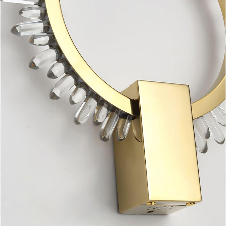 Clear Crystal LED Wall Sconce in Gold Finish