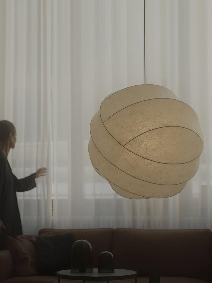 Cocoon Fiber Orbital Pendant Light – Modern LED Fixture