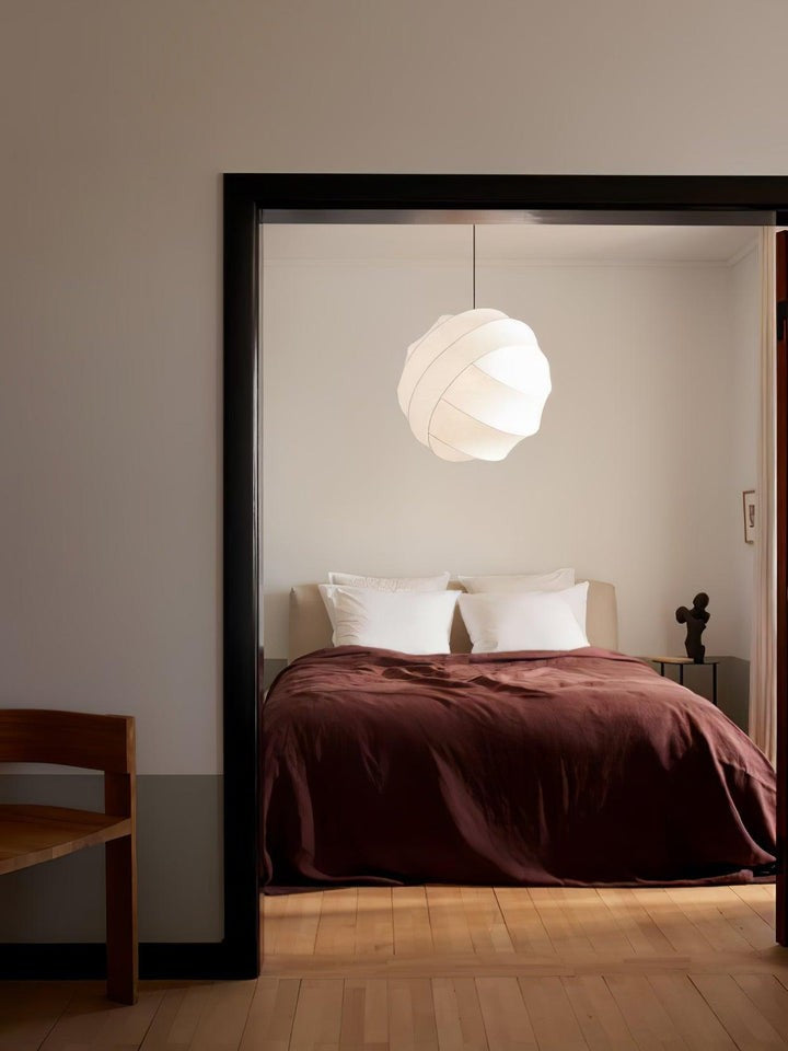 Cocoon Fiber Orbital Pendant Light – Modern LED Fixture
