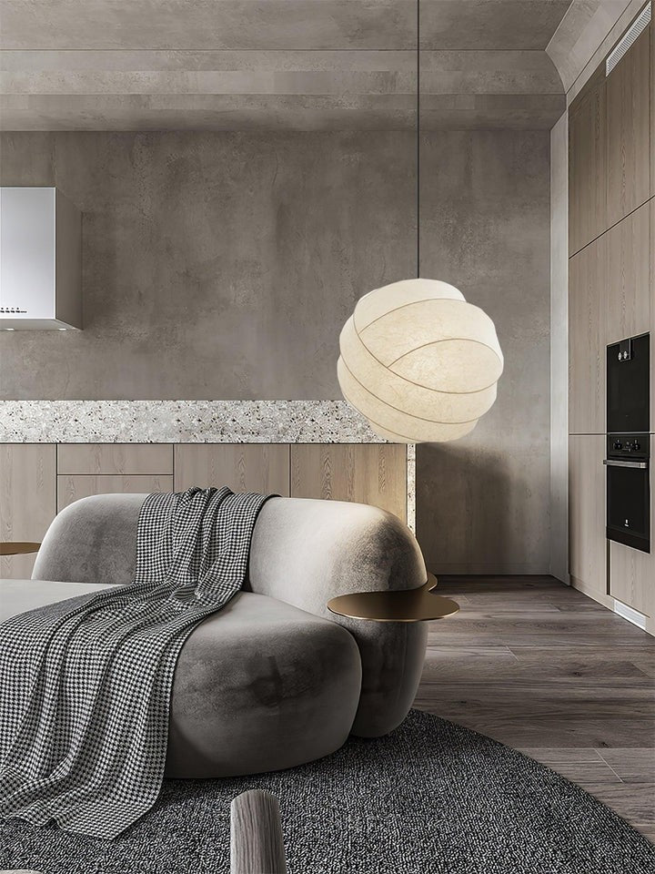 Cocoon Fiber Orbital Pendant Light – Modern LED Fixture