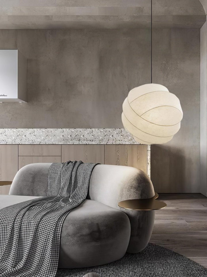 Cocoon Fiber Orbital Pendant Light – Modern LED Fixture