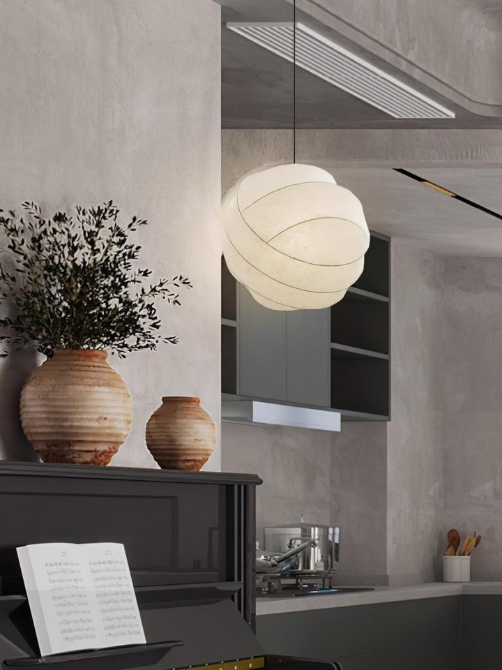 Cocoon Fiber Orbital Pendant Light – Modern LED Fixture