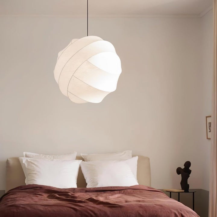 Cocoon Fiber Orbital Pendant Light – Modern LED Fixture
