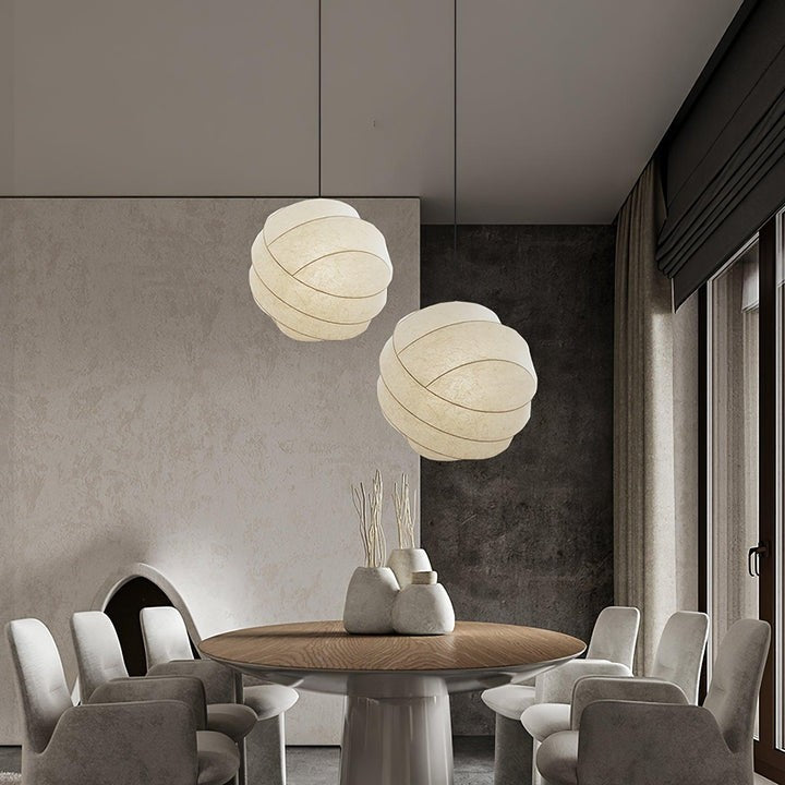 Cocoon Fiber Orbital Pendant Light – Modern LED Fixture