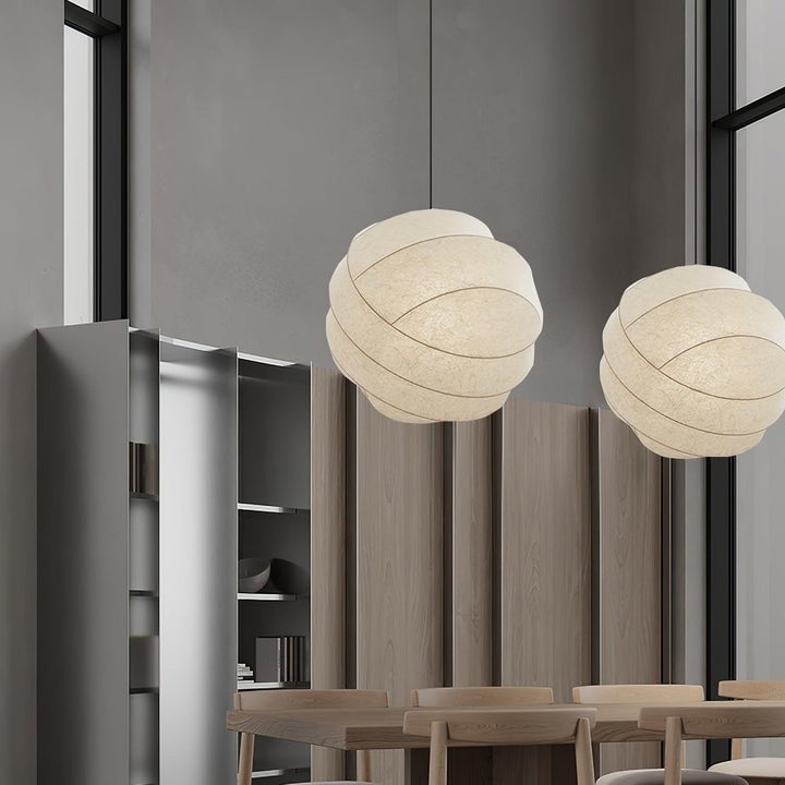 Cocoon Fiber Orbital Pendant Light – Modern LED Fixture