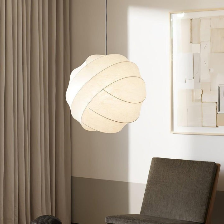 Cocoon Fiber Orbital Pendant Light – Modern LED Fixture