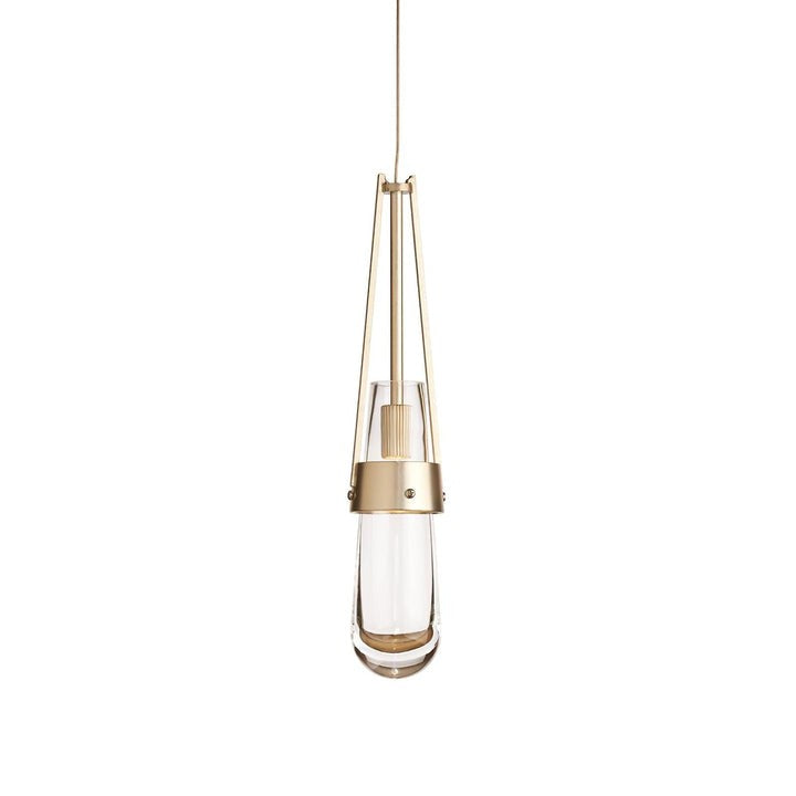Contemporary Blue & Clear Glass Ceiling Pendant Light