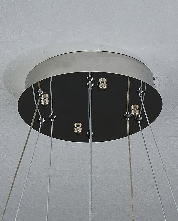 Contemporary Geometric LED Crystal Chandelier