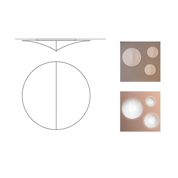 Contemporary Geometric LED Wall Sconce with Fabric Shade