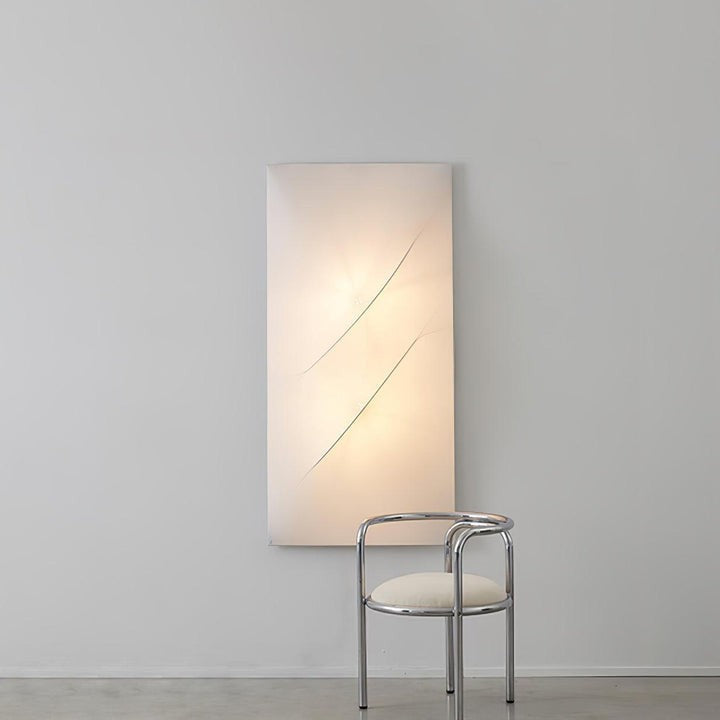 Contemporary Geometric LED Wall Sconce with Fabric Shade