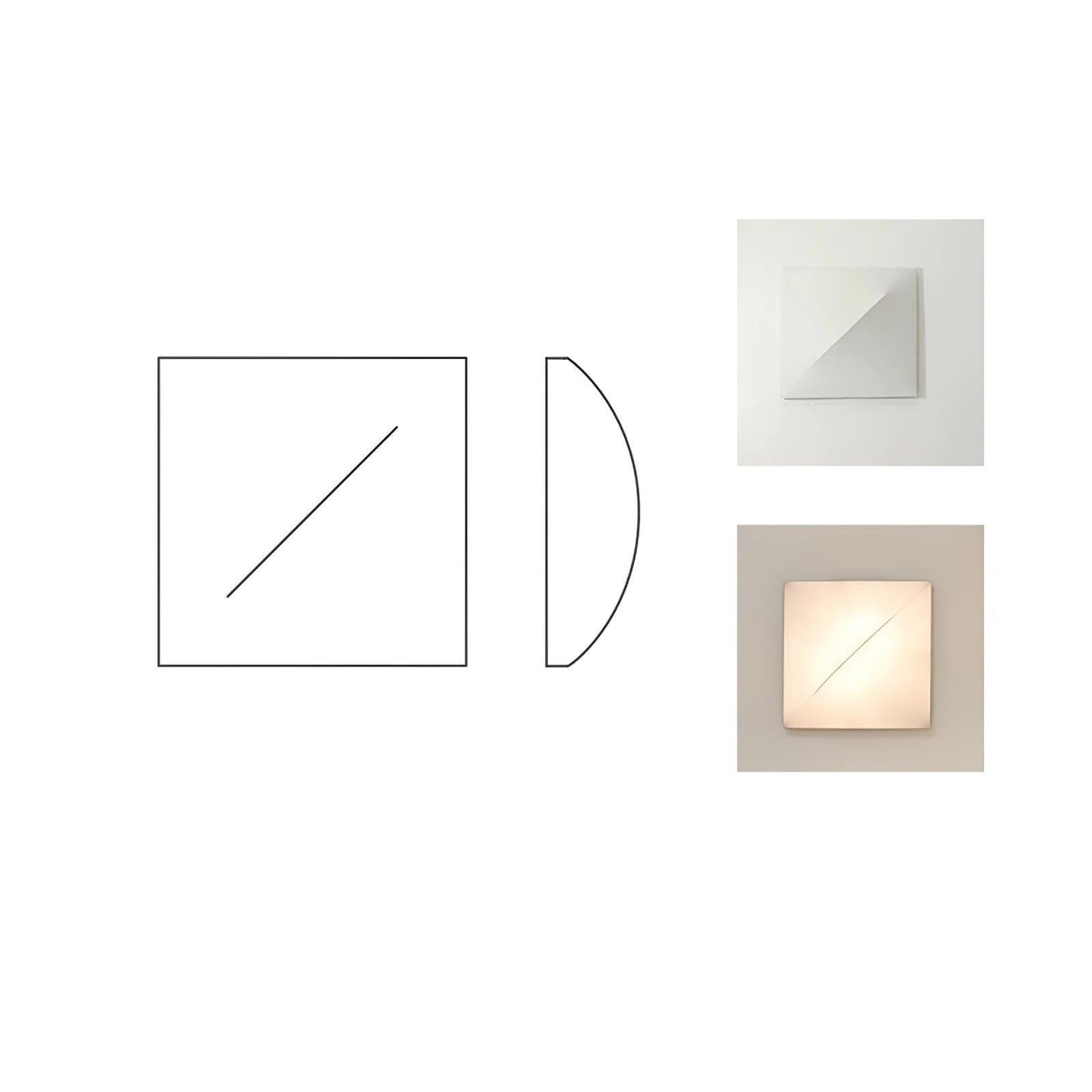 Contemporary Geometric LED Wall Sconce with Fabric Shade