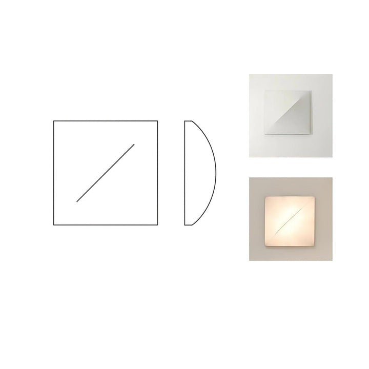Contemporary Geometric LED Wall Sconce with Fabric Shade