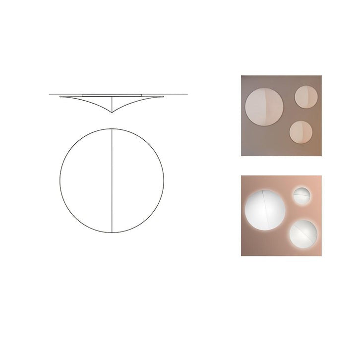 Contemporary Geometric LED Wall Sconce with Fabric Shade