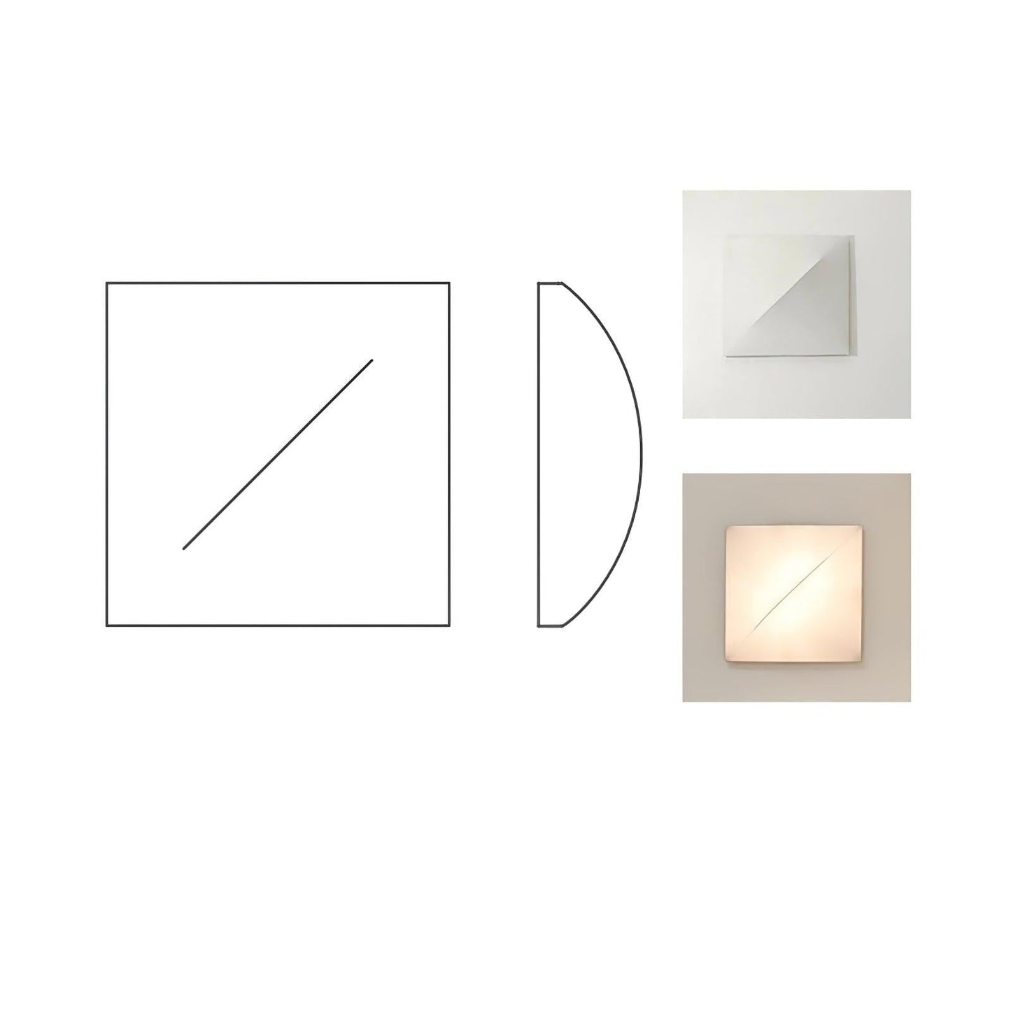 Contemporary Geometric LED Wall Sconce with Fabric Shade