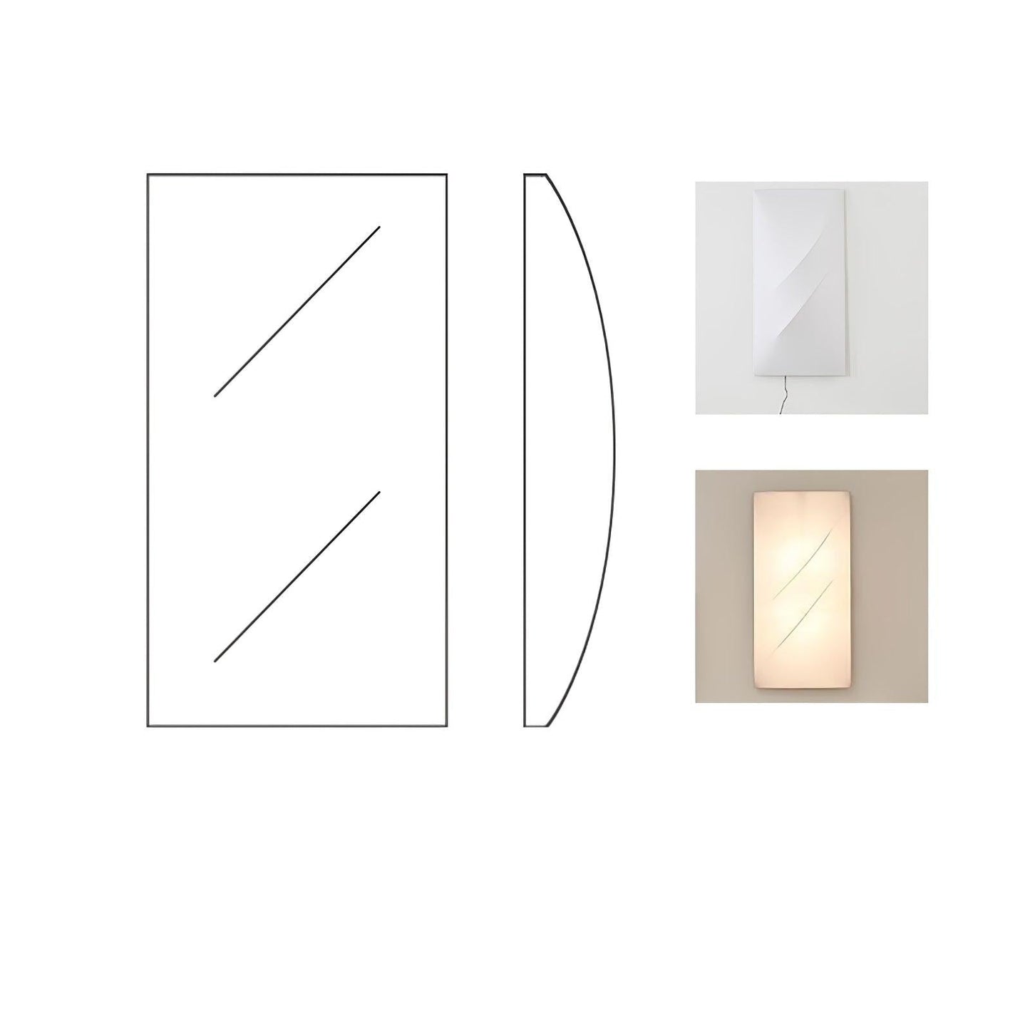 Contemporary Geometric LED Wall Sconce with Fabric Shade