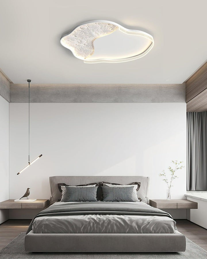 Contemporary Lunar LED Flush Mount Ceiling Light