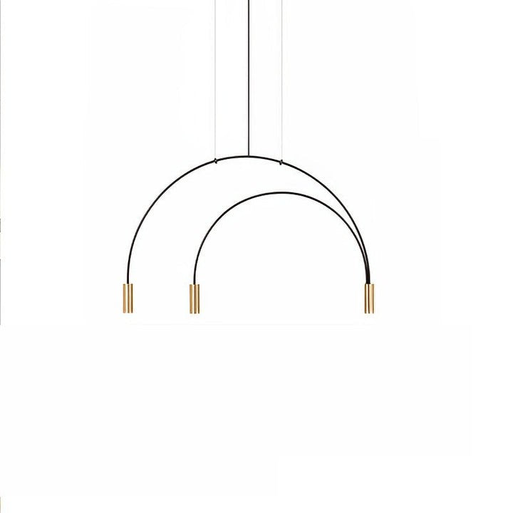 Contemporary Overlapping Arc LED Pendant Lamp