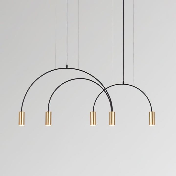 Contemporary Overlapping Arc LED Pendant Lamp
