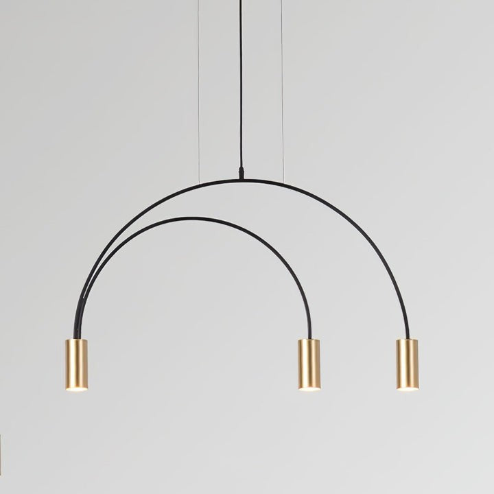 Contemporary Overlapping Arc LED Pendant Lamp