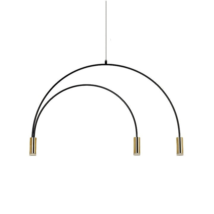 Contemporary Overlapping Arc LED Pendant Lamp