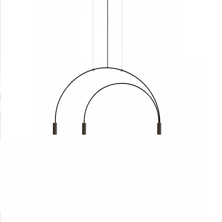 Contemporary Overlapping Arc LED Pendant Lamp