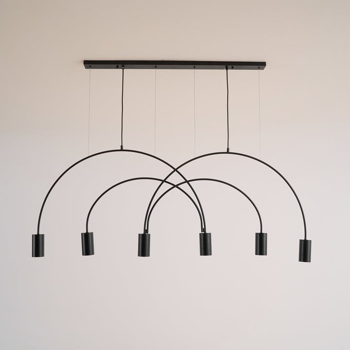 Contemporary Overlapping Arc LED Pendant Lamp