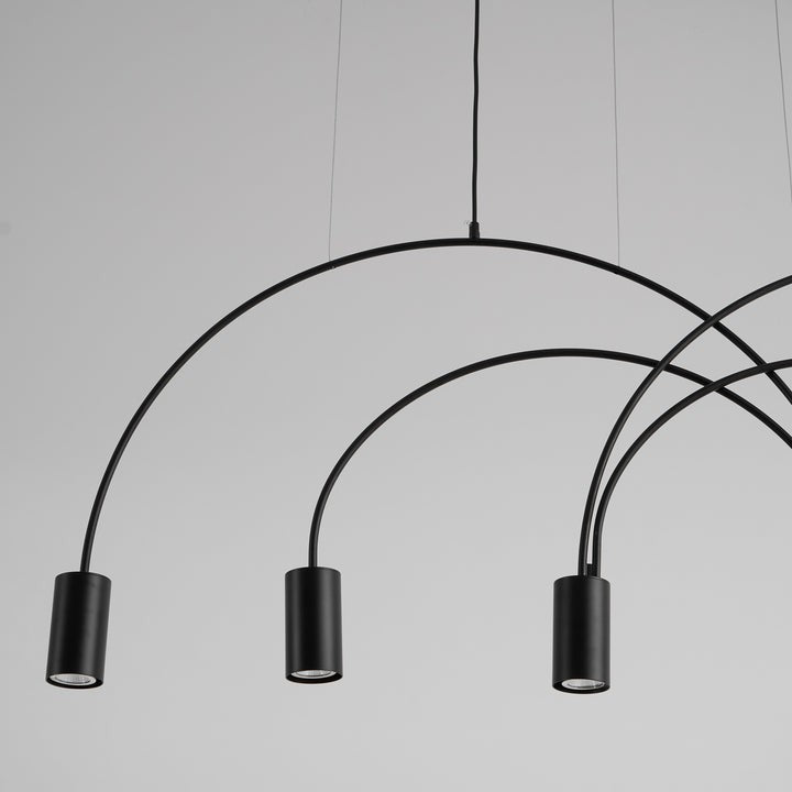 Contemporary Overlapping Arc LED Pendant Lamp