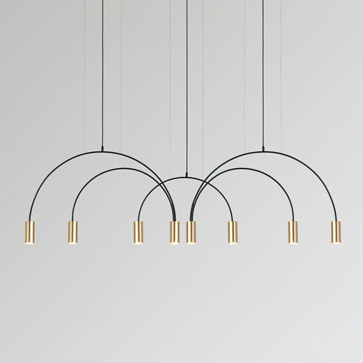 Contemporary Overlapping Arc LED Pendant Lamp
