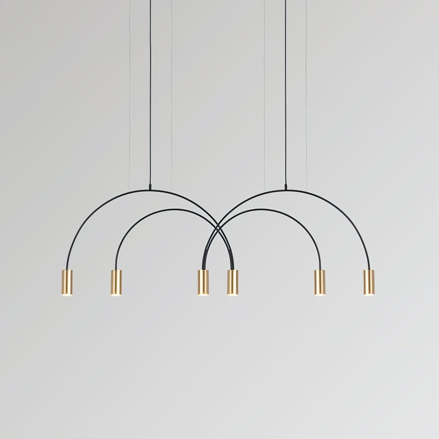 Contemporary Overlapping Arc LED Pendant Lamp