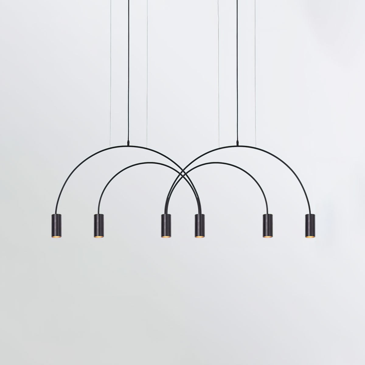 Contemporary Overlapping Arc LED Pendant Lamp