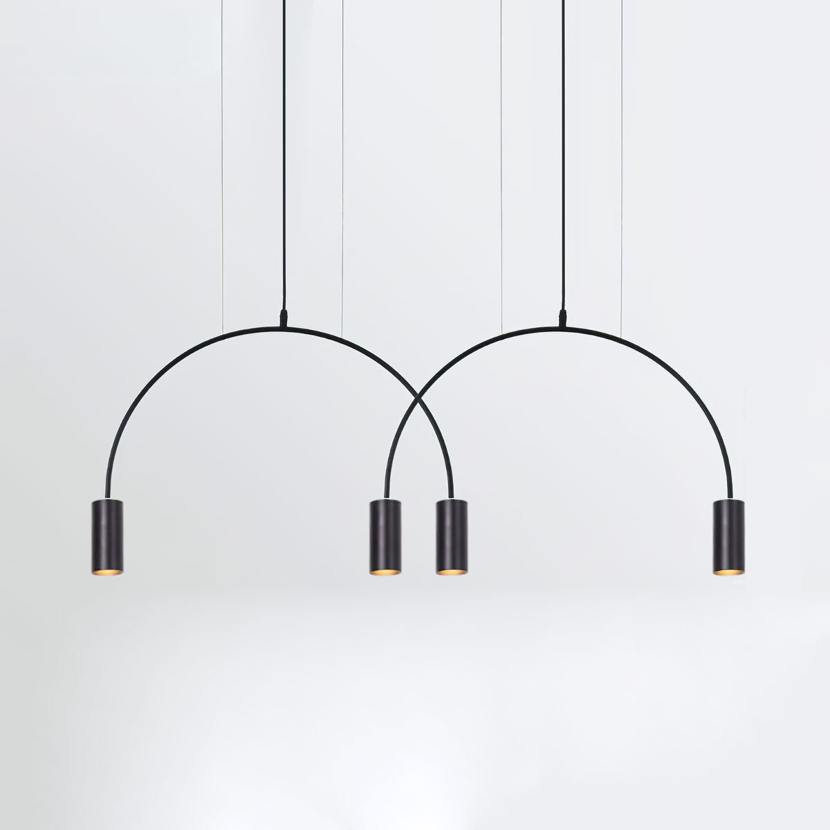 Contemporary Overlapping Arc LED Pendant Lamp