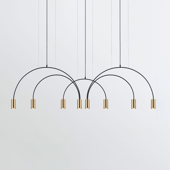 Contemporary Overlapping Arc LED Pendant Lamp
