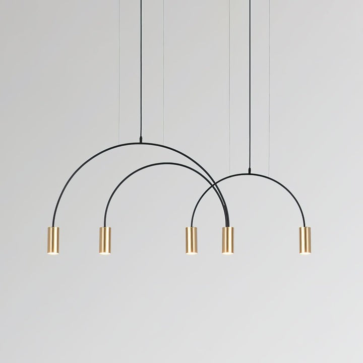 Contemporary Overlapping Arc LED Pendant Lamp