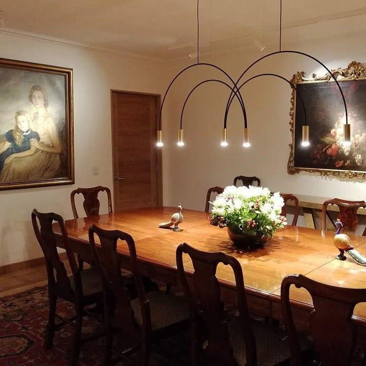 Contemporary Overlapping Arc LED Pendant Lamp