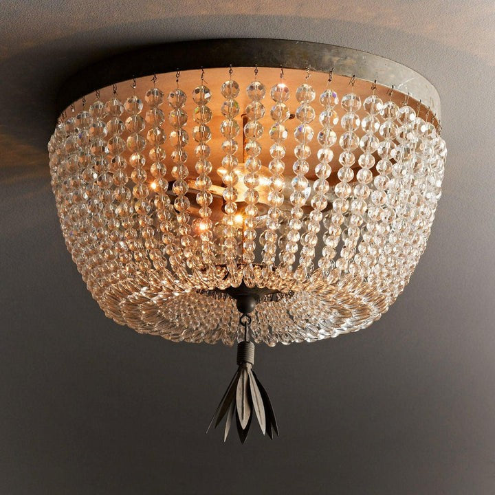 Crystal Beaded Flush Mount Ceiling Light