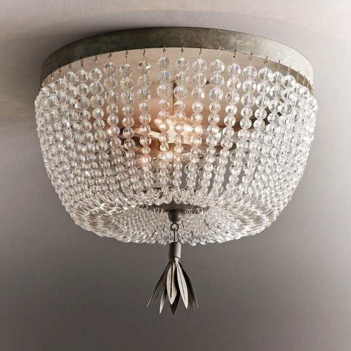 Crystal Beaded Flush Mount Ceiling Light