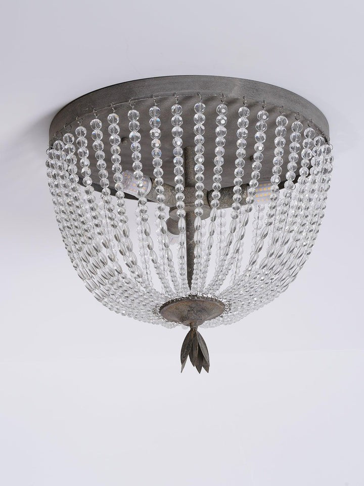Crystal Beaded Flush Mount Ceiling Light