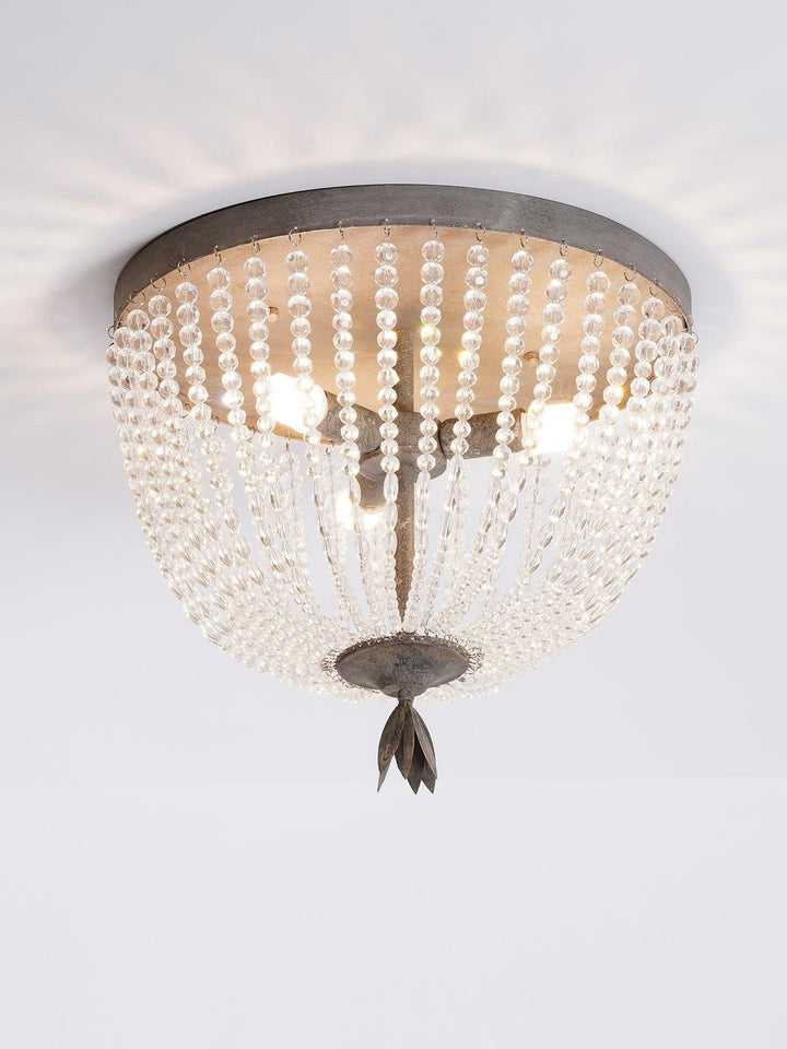 Crystal Beaded Flush Mount Ceiling Light