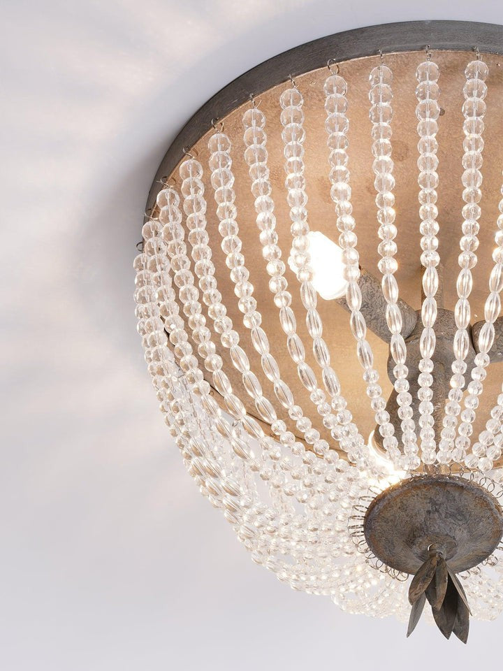 Crystal Beaded Flush Mount Ceiling Light