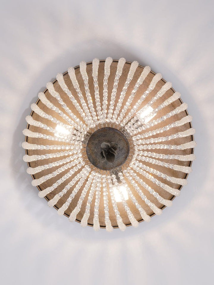 Crystal Beaded Flush Mount Ceiling Light