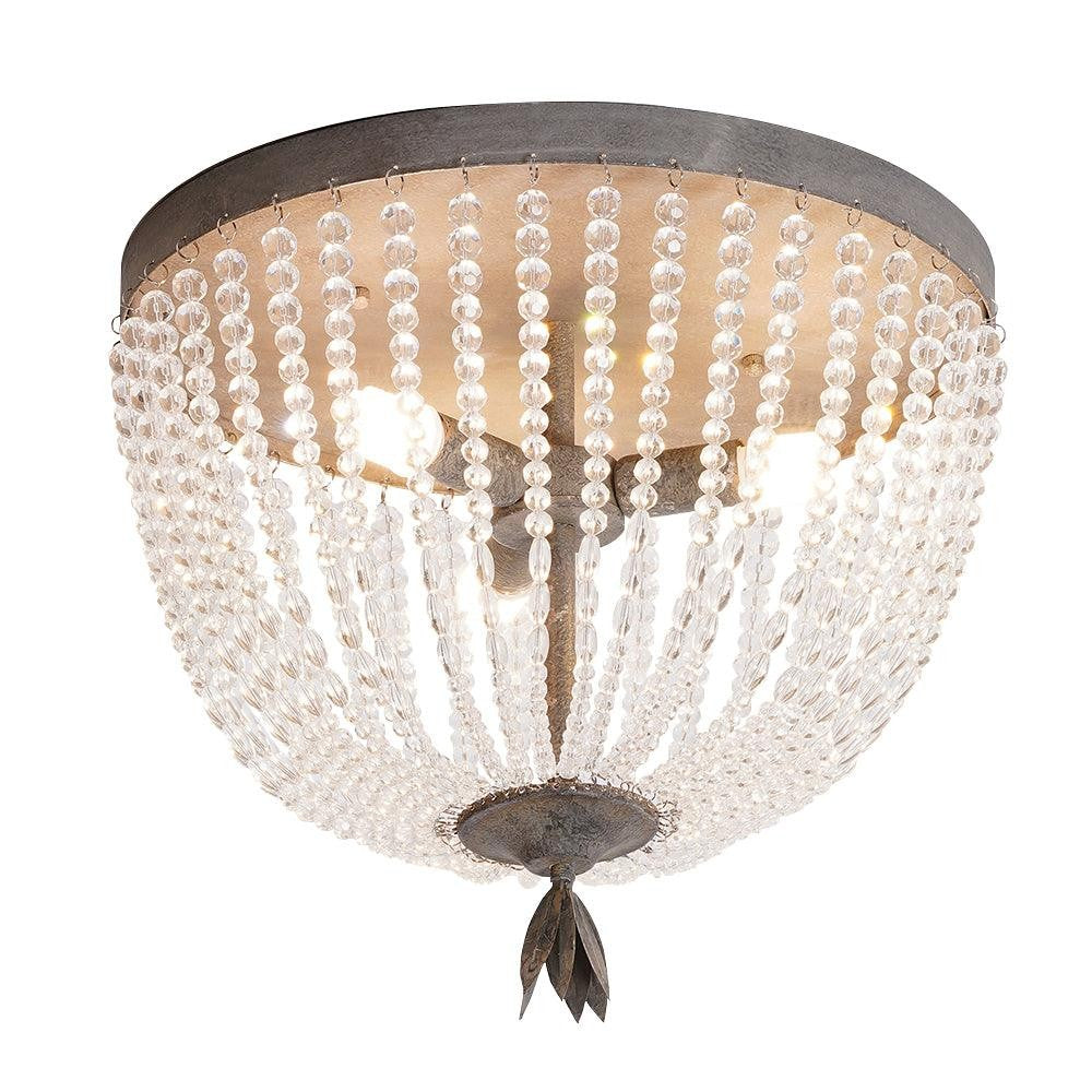 Crystal Beaded Flush Mount Ceiling Light