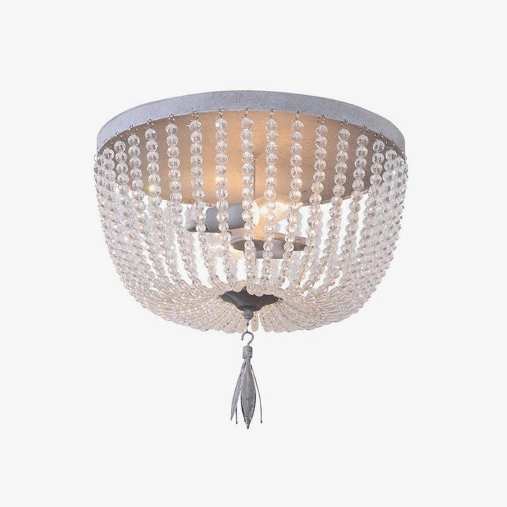 Crystal Beaded Flush Mount Ceiling Light