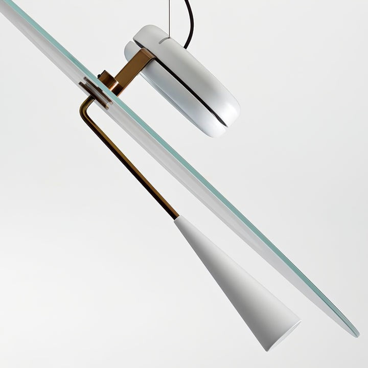 Disc LED Pendant Light with Balancing Counterweight – 50cm Modern Fixture