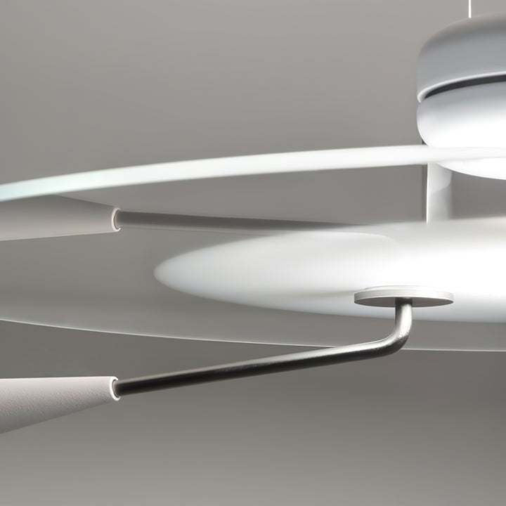 Disc LED Pendant Light with Balancing Counterweight – 50cm Modern Fixture