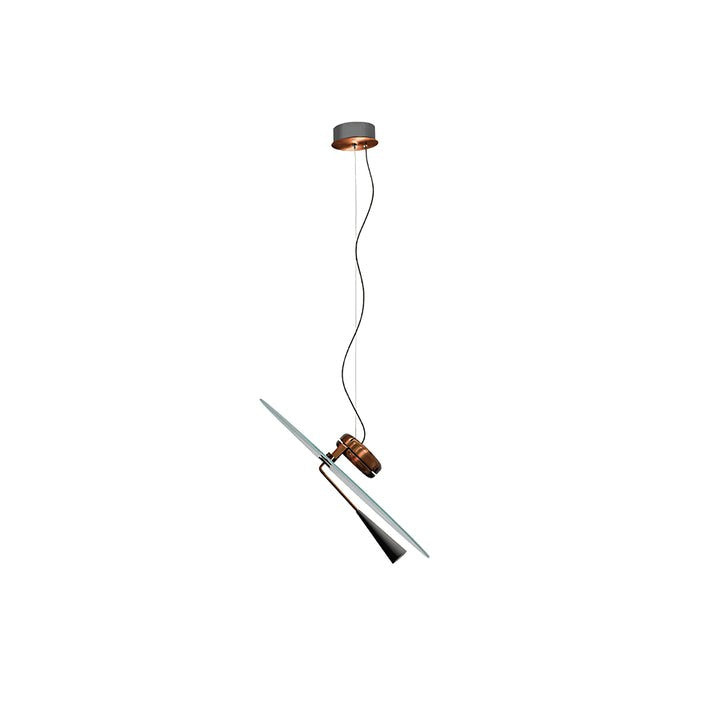 Disc LED Pendant Light with Balancing Counterweight – 50cm Modern Fixture
