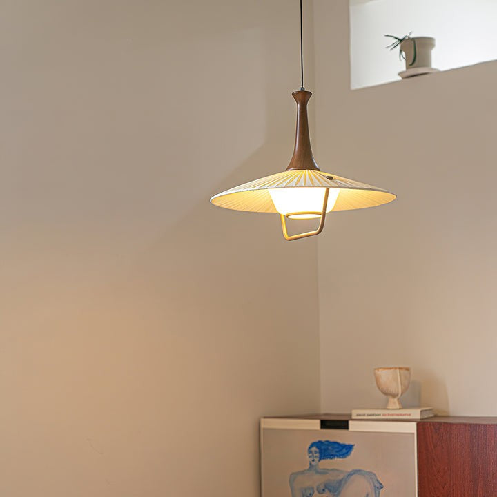 Eikon Pleated Fabric Shade Pendant Light