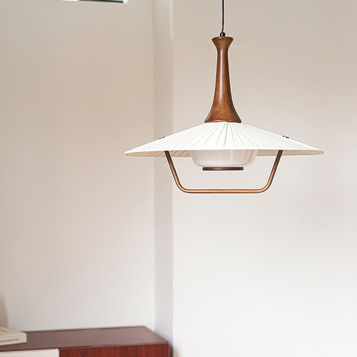 Eikon Pleated Fabric Shade Pendant Light